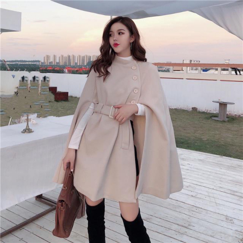 All-match Cloak Woolen Coat - Image 5