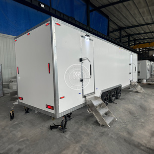 Foreign Trade European and American 2-Door 8-Room Trailer Mobile Toilet Outdoor Public Toilet Toilet Wedding Event Public Toilet