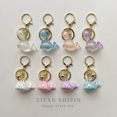 小海豚鑰匙扣掛件工廠直銷可愛氣泡實色小鯨魚汽車掛飾批發女包掛