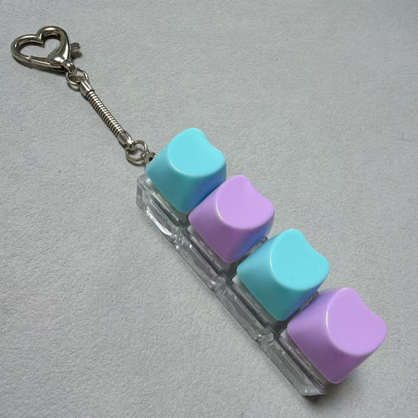 Cross-Border 3469 Small Heart Keyboard Decompression Key Tester Cat Head Hat Decompression Keychain Key Pendant