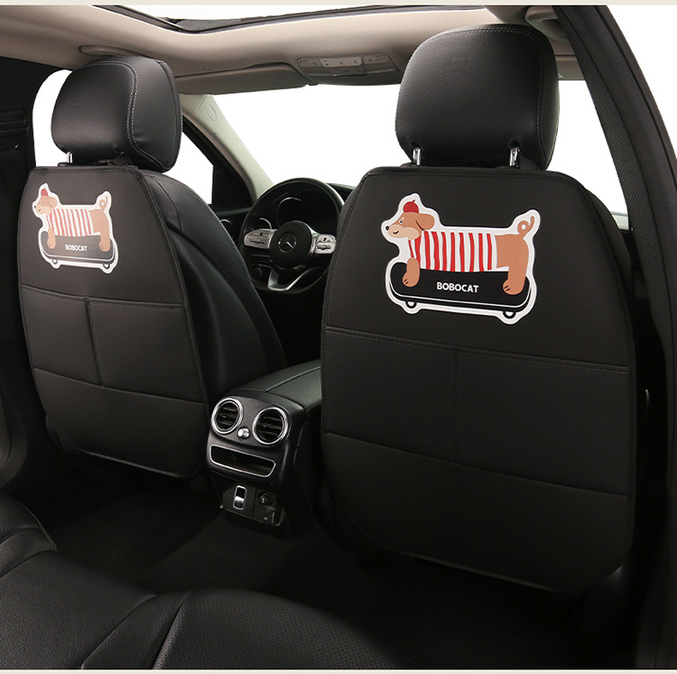 Car Anti-Kick Pad, Universal Anti-Kick Pad, Rear Seat Backrest Anti-Dirt Protective Pad, Children's Dachshund Anti-Kick Pad