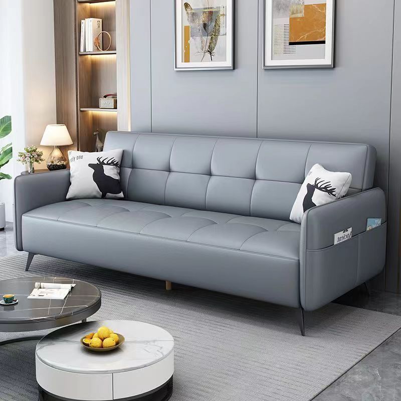 Fabric Sofa Small Apartment Living Room Rental Room Simple Modern Technology Cloth Multifunctional Foldable Sofa Bed Dual Use
