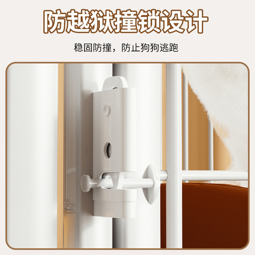 Dog Crate Large Breed with Separate Pet Toilet, Indoor Fence, Border Collie, Labrador, Golden Retriever, Household