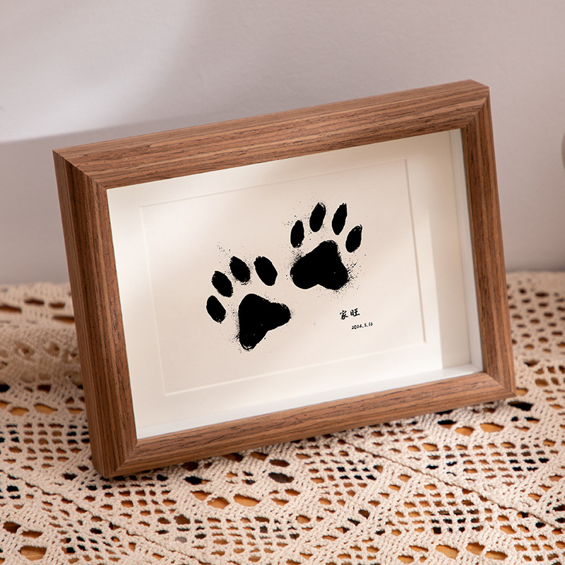 Pet Ink Pad Photo Frame Display Cat Wooden Photo Frame No-Wash Ink Print Cross-Border Dog Paw Print Baby Ink Pad Hand and Foot Print Pet Ink Pad Photo Frame Display Cat Wooden Photo Frame No-Wash Ink Print Cross-Border Dog Paw Print Baby Ink Pad Hand and Foot Print