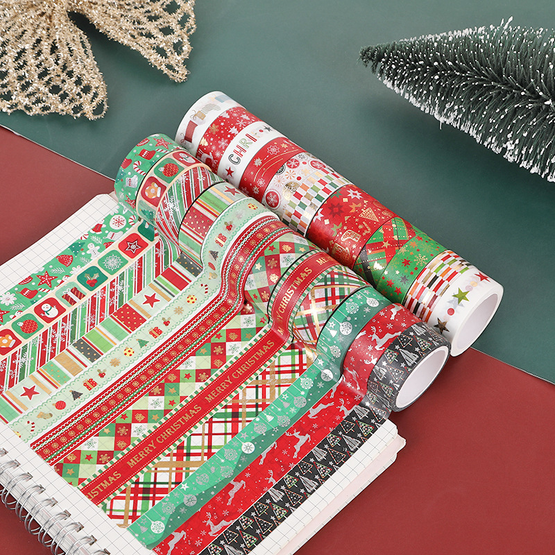 クロスボーダー卸売りクリスマスと紙テープ多スタイルdiy手帳装飾道具素材欧米クリスマスシール
