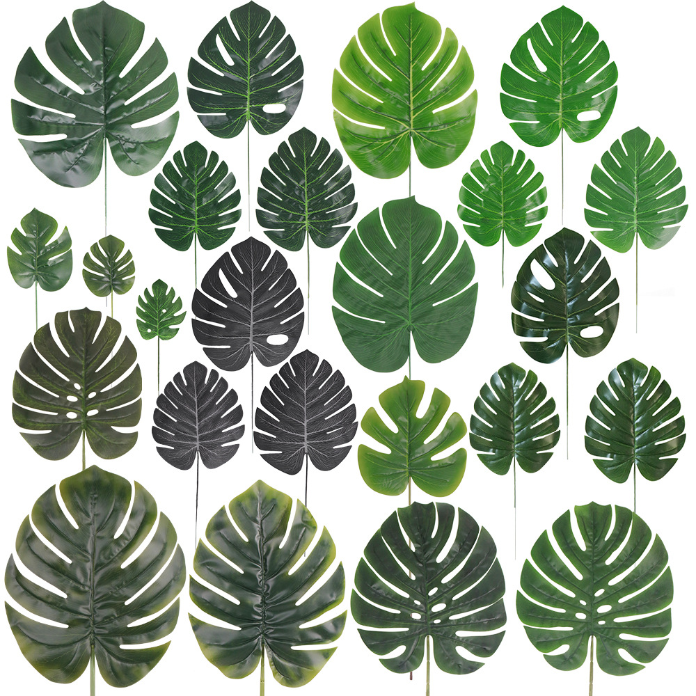 Simulated Green Plants, Artificial Turtle Leaves, Amazon Cross-border Plant Wall Accessories, Leaves Wholesale Interior Decoration Monstera