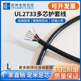 胜牌现货 UL2733-22AWG 2 3 4 5 6芯电子设备家用连接 软电线护套