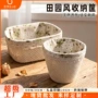 客厅家用编织布艺收纳筐