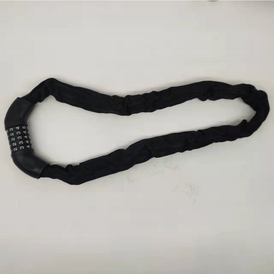 Cerradura de la bicicleta de cinco dígitos Contraseña de bloqueo de la cadena de bicicleta de montaña bloqueo antirrobo Cable de alambre de acero de bloqueo de la cadena de bloqueo de tela image 8