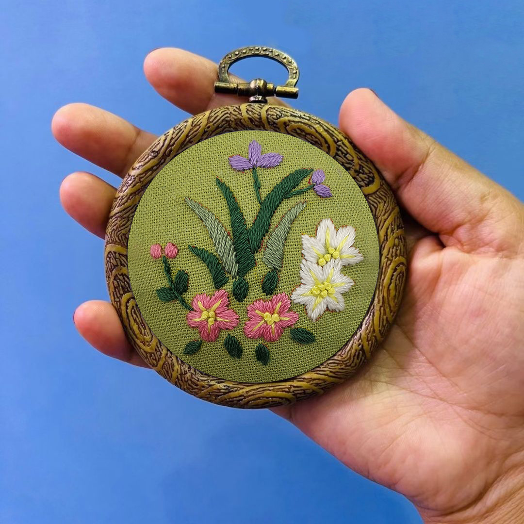 Antiguo nuevo bordado colgando pintura hecha a mano diy paquete de material sala de estar lu bordado costura práctica bolsa transfronteriza inglés colgando pintura