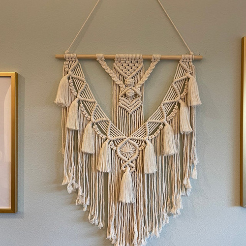 B&B Background Wall Decoration Bohemian Wall Hand-woven Tapestry Nordic Fringe Wall Hanging Amazon
