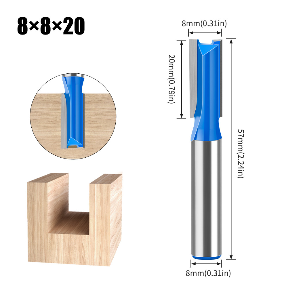 8mm mango carpintería ranurado cuchillo recto doble hoja cuchillo recto ranurado cortador de fresado exportación ranurado cuchillo Rusia