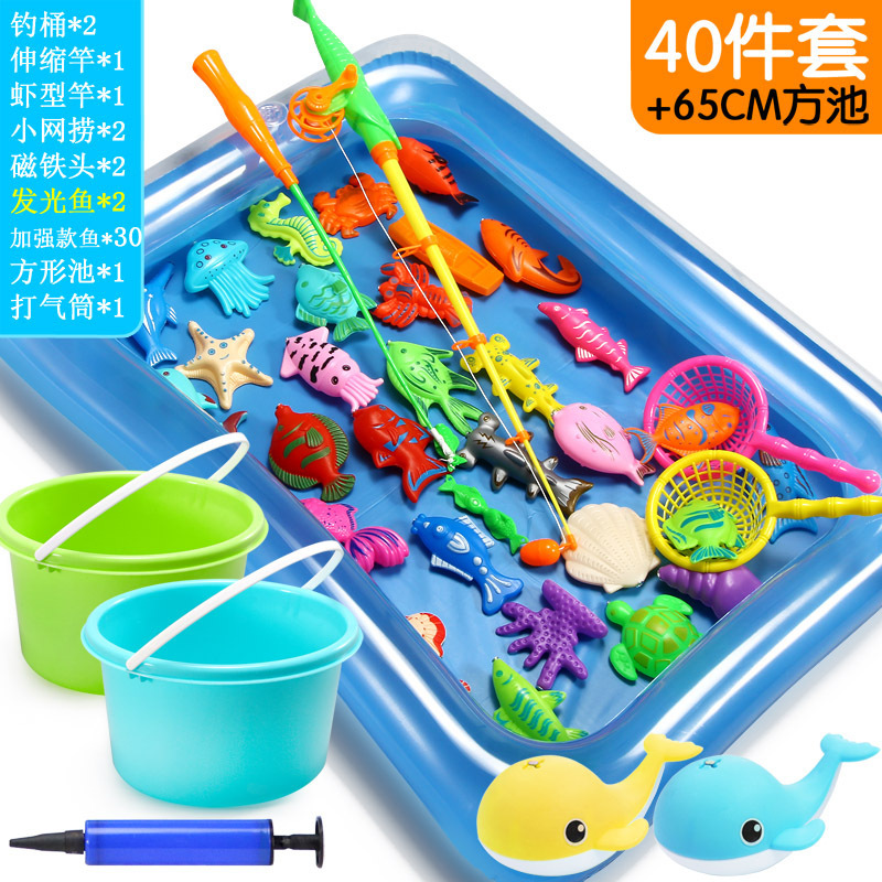 엔트리 레벨 42 피스 세트: 더블 낚시 배럴 단층 사각형 수영장 65CM