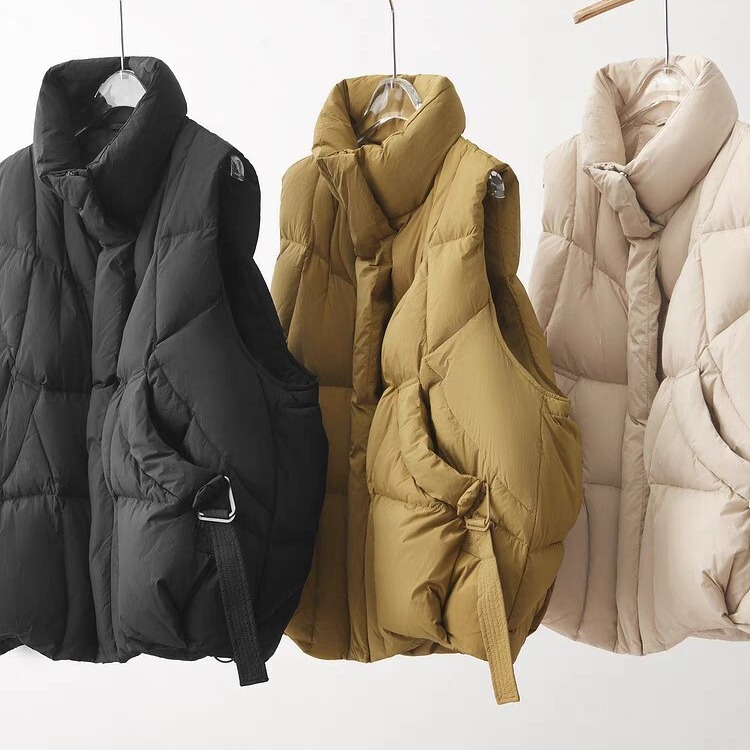 Cross-border Autumn and Winter New Down Jacket Vest Women's Short Outer Wearing Western-style European-style Vest All-match Casual Coat Trendy