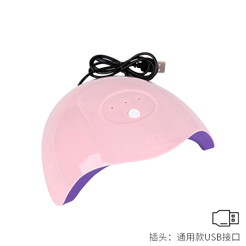 Lámpara de uñas suns2 transfronteriza de 36W para salón de uñas, lámpara de secado rápido para esmalte de uñas, lámpara de fototerapia para uñas con enchufe USB