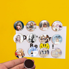 Taylor Swift crystal glass fridge magnet 25MM home decoration magnetic whiteboard sticker