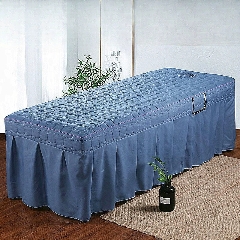 Настраиваемый чехол для косметической кровати, цельный чехол для салона красоты, массажная кровать для массажа, простой чехол для кровати с отверстием и бесплатная наволочка