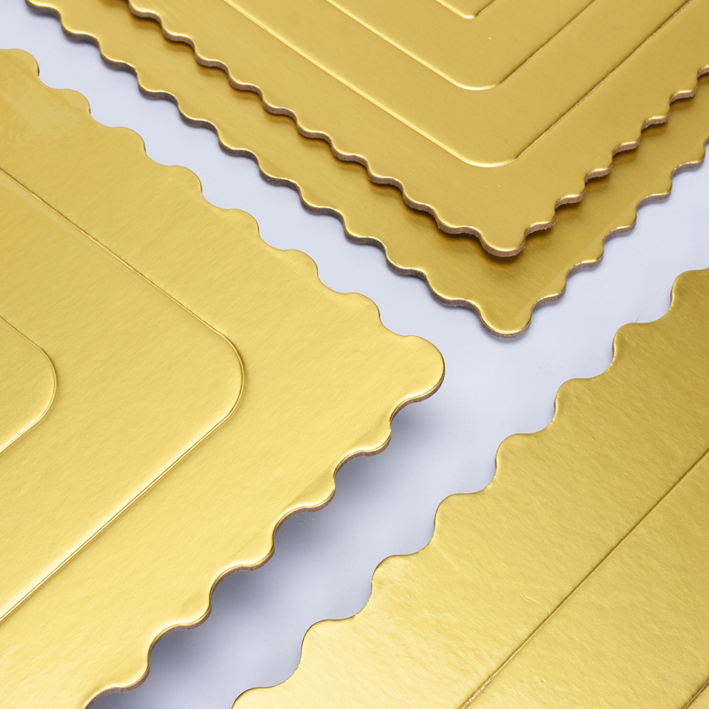 Pooh mousse de cumpleaños de oro pastelería de color caqui de oro base de pastelería hornada titular de la torta de múltiples capas engrosada titular de la parte inferior de la Caja