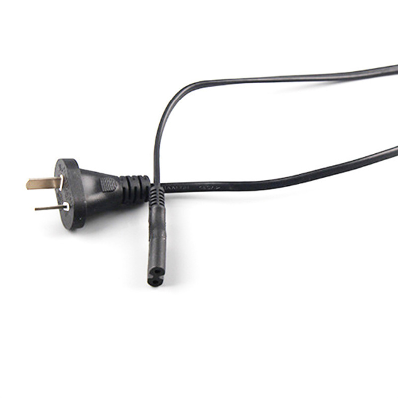 厂家供应阿根廷两芯插头电源线IRAM椭圆电源线八字尾两孔AC电源线