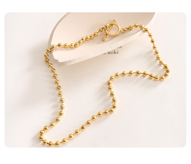 Elegant Human Round Titanium Steel Plating Necklace_colorza_4