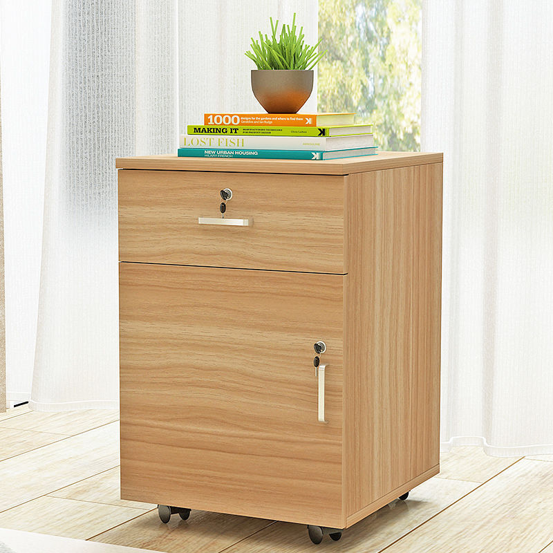 Armario de almacenamiento al lado de la cama del dormitorio armario de archivos móviles tipo piso de oficina armario de archivos pequeño con cajón de cerradura mesa de cabezal de cama