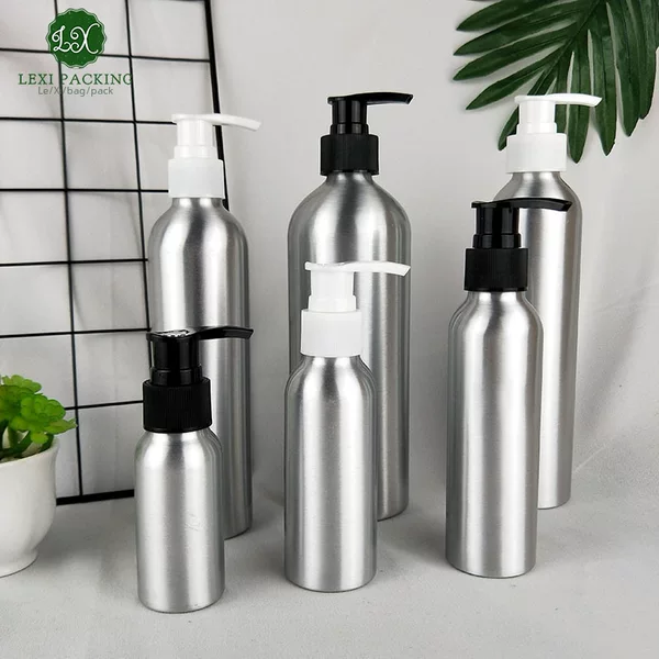 30-150-500ml spiral lotion pump head hand sanitizer facial cleanser shampoo shower gel sub-packed aluminum bottle