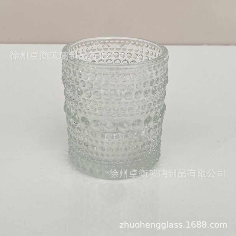 国境を越えた卸売りセット5565縦縞ろうそくカップひし形の丸い点ヨーロッパ式レリーフ太陽模様ろうそく台カップ|undefined