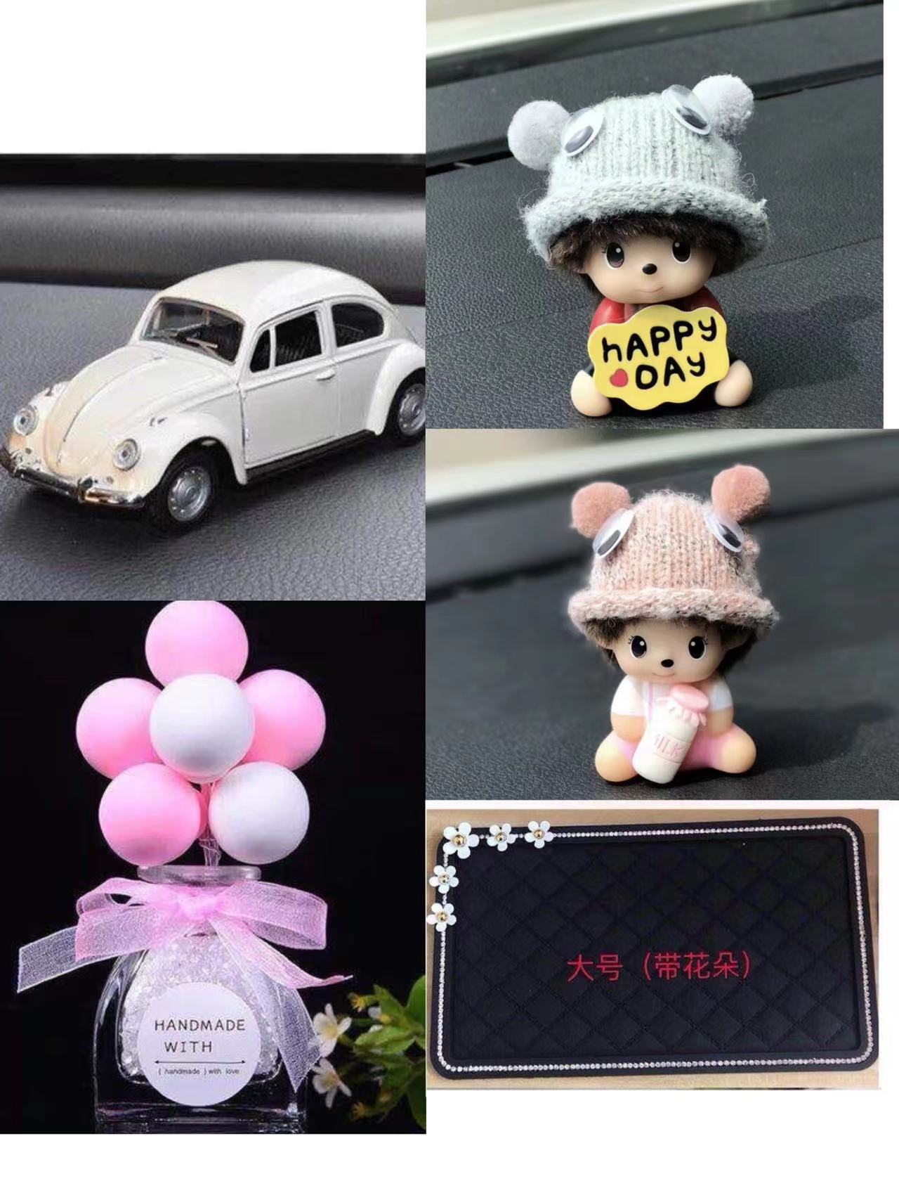 Adornos de coche de un solo traje Adornos de un solo traje Adornos de Buda con cojín Bola de diamante en polvo blanco Bola de cisne Cerámica decorativa