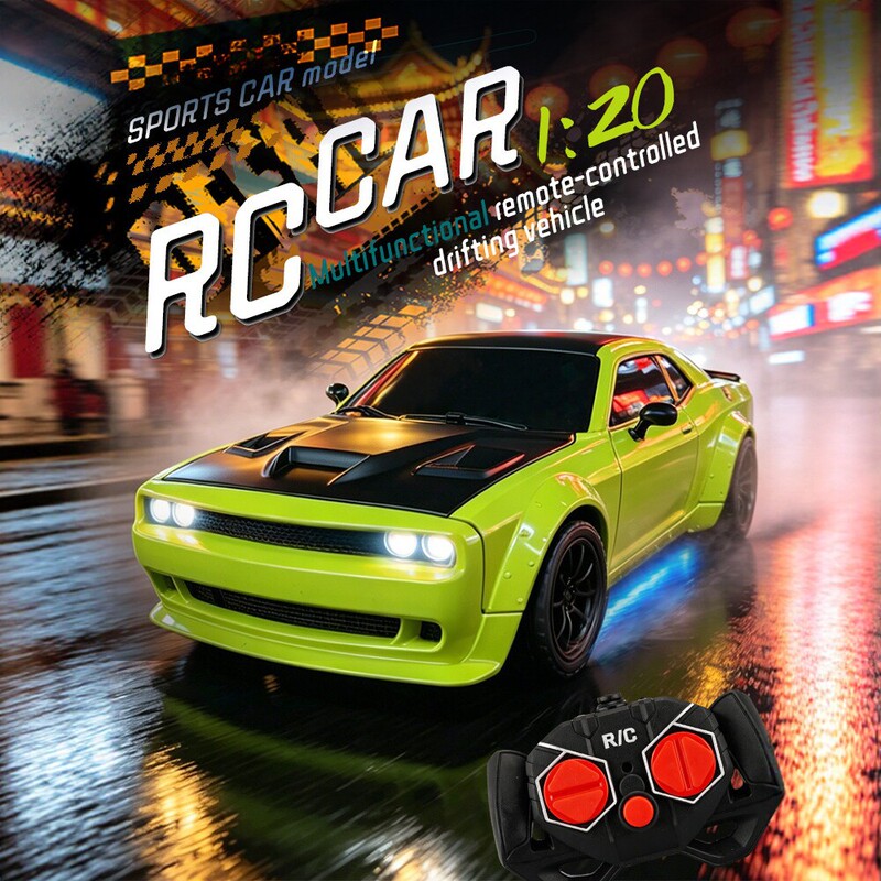 1:20 Remote Control Drift Racing Car Four-Way Charging Light-Up Toy Car Model for Boys Children's Electric Remote Control Car