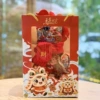 Red crane + wealth scarf + New Year gift bag
