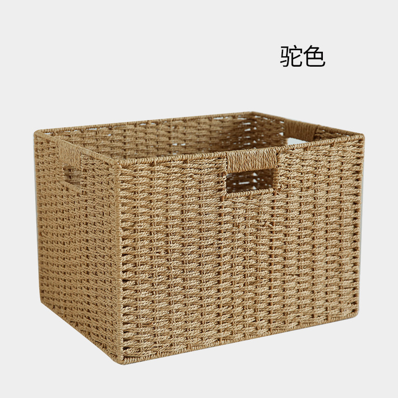 模造草蓋付き収納ボックス雑物衣類間食収納枠収納バスケット家庭用編み物収納玩具収納|undefined