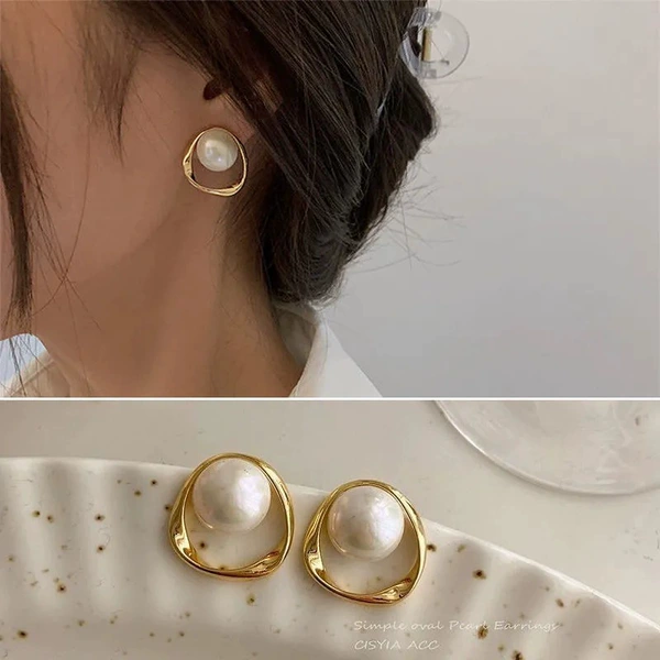 25 Geometric Pearl Earrings