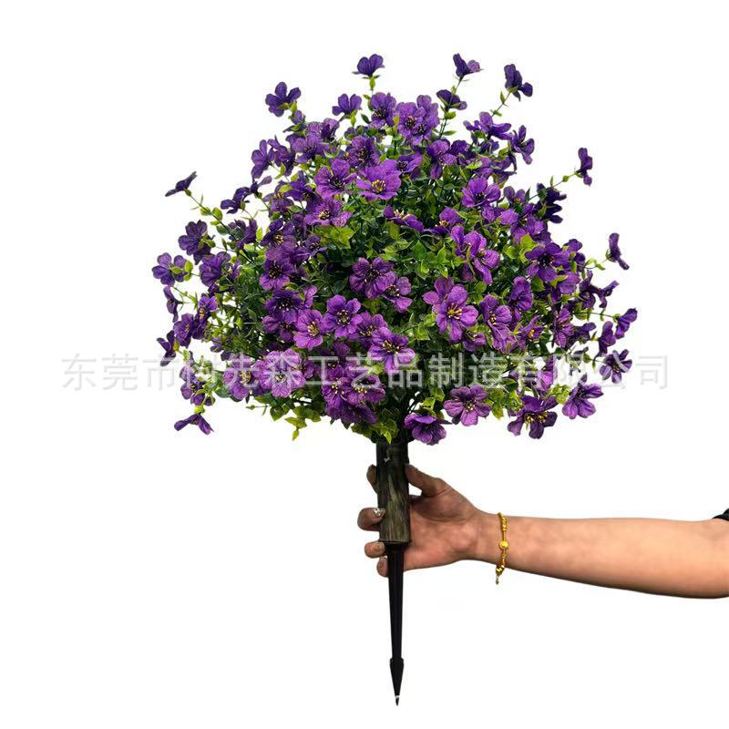 亚马逊爆款多色紫蝴蝶兰地插庭院装饰春夏户外家居人造绿植装饰花