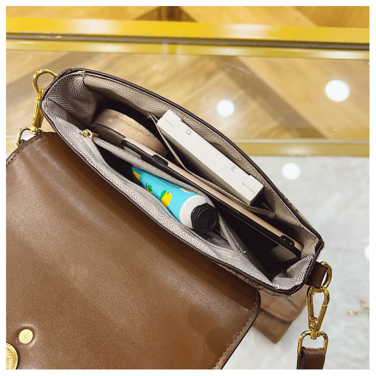 Borsa a tracolla Nicchia di personalità Nuova borsa a tracolla abbinata a colori con stampa retrò di alta qualità Borsa da donna per pendolarismo quotidiano_voghion.com