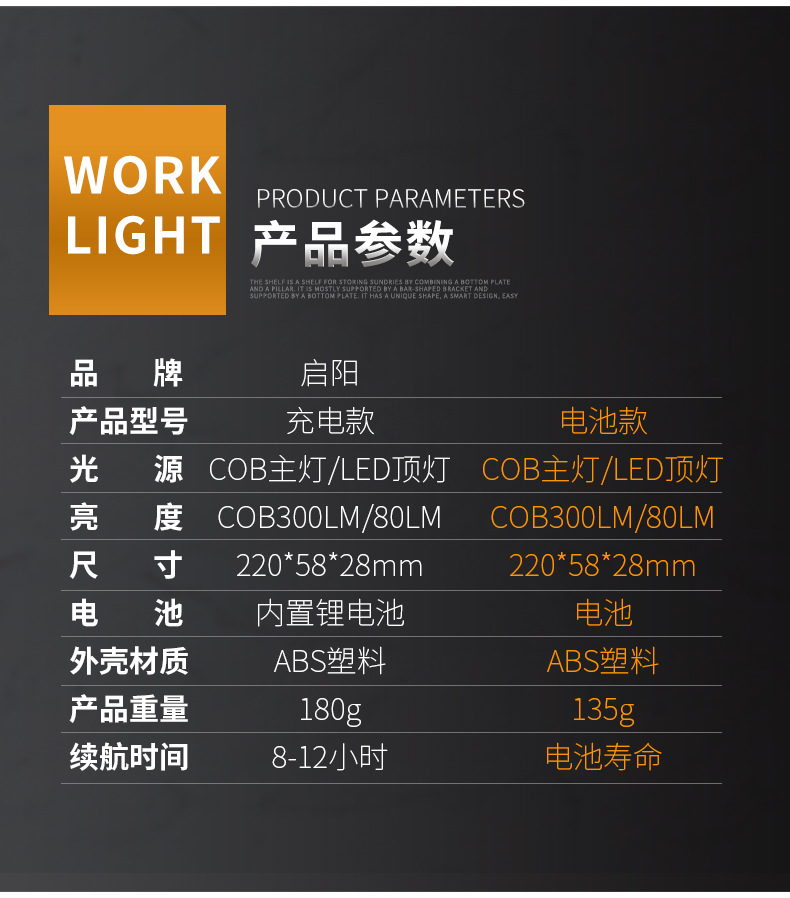 Auto Repair Light Work Light led charging inspection light magnet mobile repair light strong light super bright LED flashlight