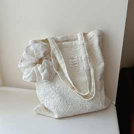 【素希布包】法式复古蕾丝刺绣棉布袋组合单肩包化妆包月事包发圈