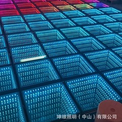 深淵千層鏡無線磁気吸引地レンガランプ3d led舞台ネット赤直播間結婚式ktv床ランプ充電