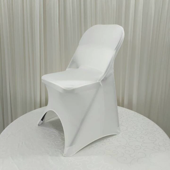Foreign trade thickened elastic folding chair cover, hotel wedding one-piece chair cover, outdoor wedding elastic chair cover