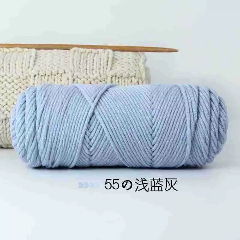 8-проволочная пряжа Lover Cotton, толстая расширенная волокнистость, моток 100 г, крупный вязальный размер 3–7 мм, 5 шт.