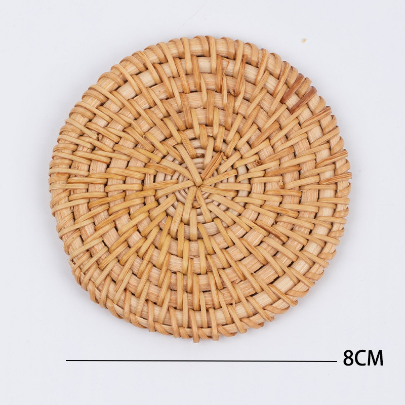 Posavasos de ratán vietnamita, teteras hechas a mano, ceremonia del té, juego de té, mantel de aislamiento térmico, mesa de comedor, plato de salud a prueba de escaldaduras, taza