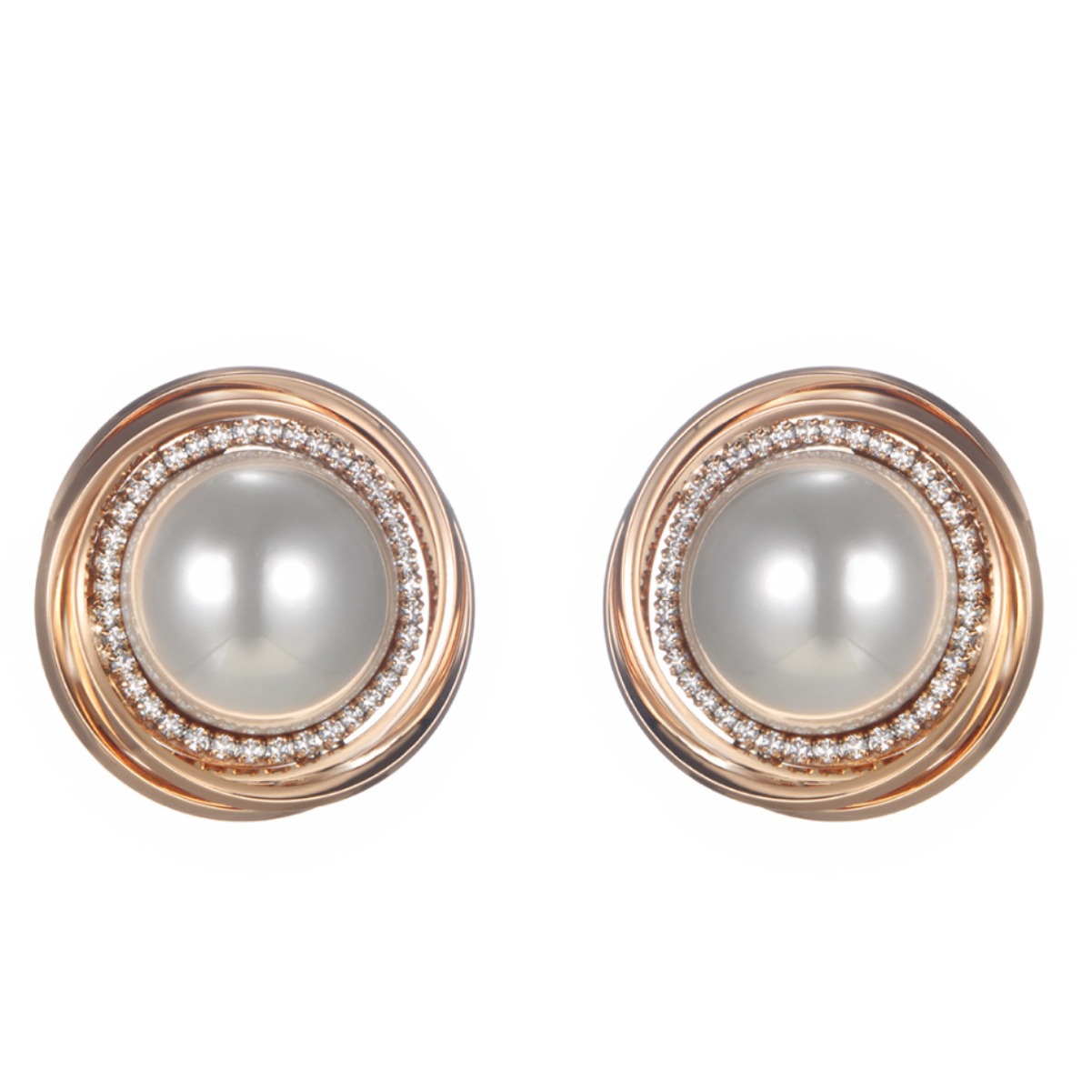 Xuping joyería de bronce de piedra imitación de perlas perlas de alta calidad lujo ligero nicho elegante pendientes de orejas retro para mujeres