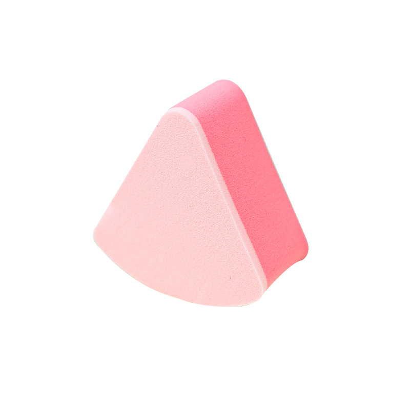 Fábrica personalizada de polvo de esponja triangular no comer polvo seco y húmedo de doble uso en agua de remojo para aumentar el maquillaje no látex de gel de goma cosmética