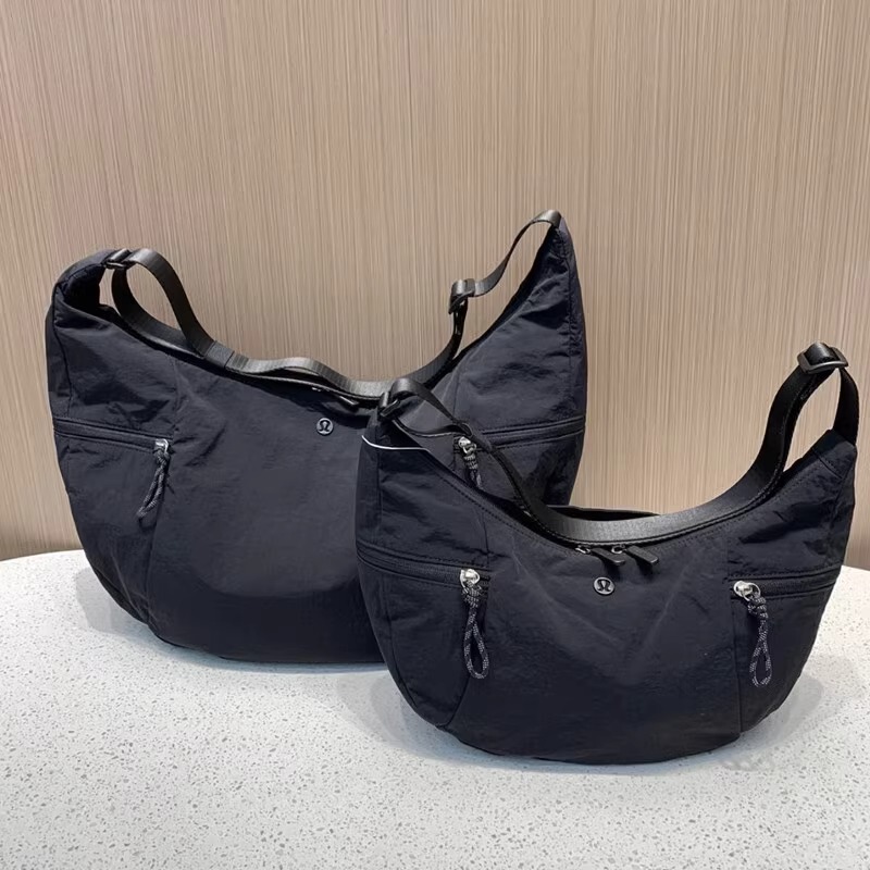 lulu饺子包新款牛角包女单肩斜挎手提包13L健身运动包拒水瑜伽包|undefined
