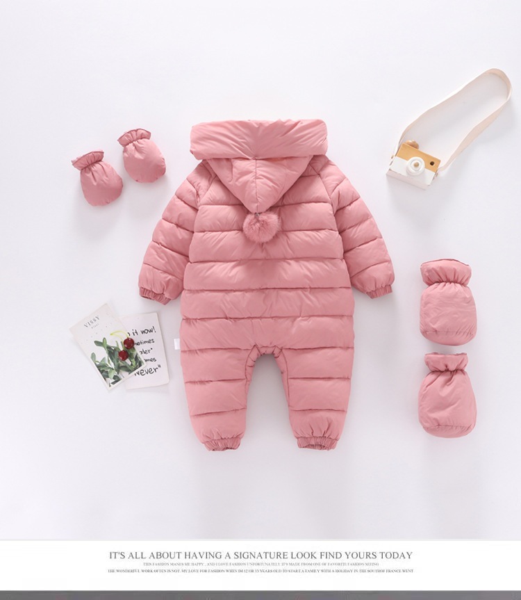 Fashion Solid Color Polyester Baby Rompers display picture 3