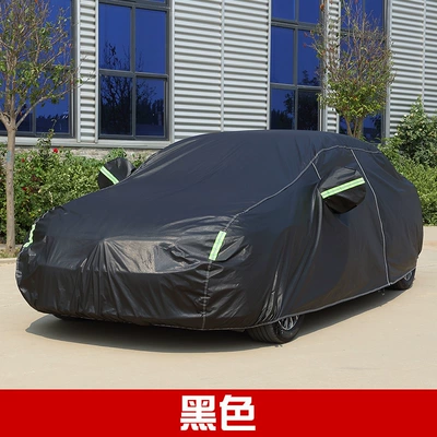 In-Stock Supply of Car Covers, Full Vehicle Protection Against Sun and Rain, Thickened Dupont Oxford Cloth Car Cover, Snow-Proof, Sun-Proof, Dust-Proof Car Cover (Car clothing) - s-black-fleece-lined-extra-thick-aluminum-foil-style