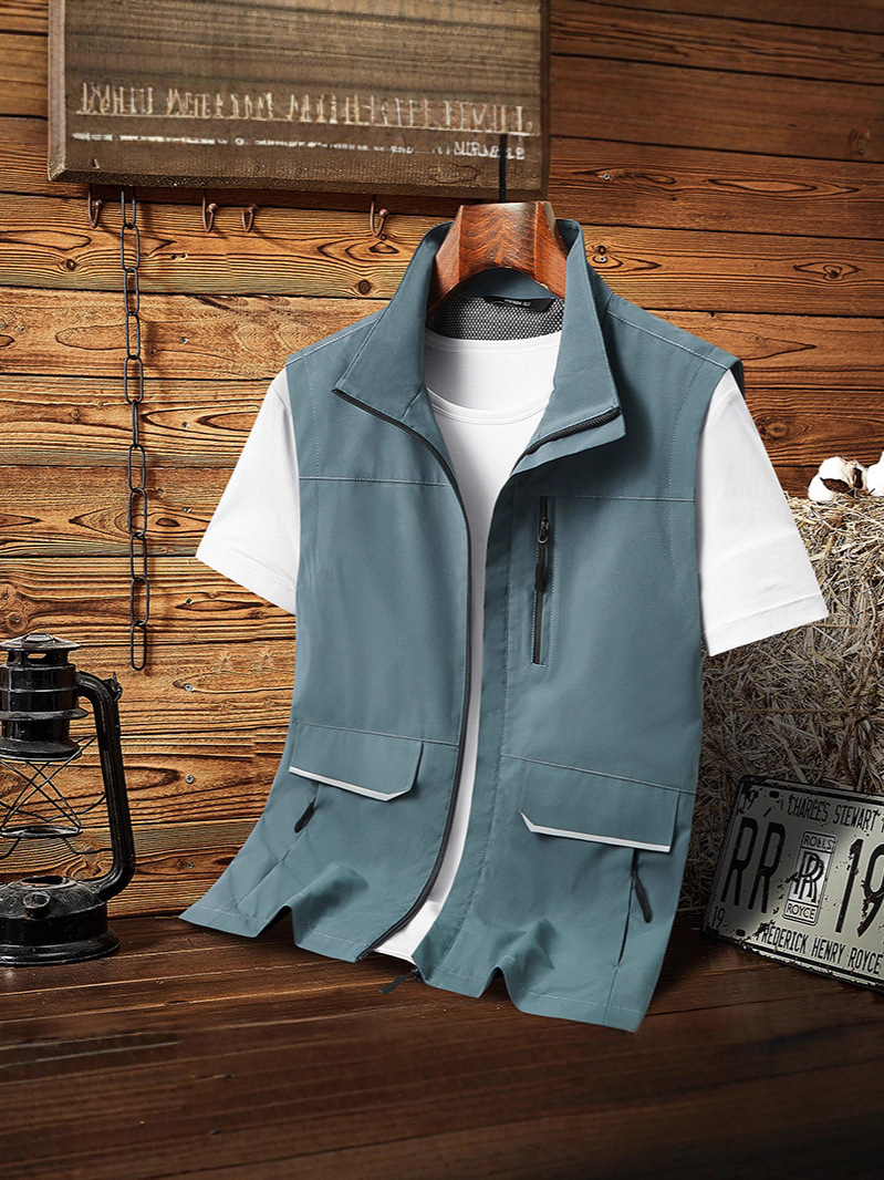 Equipo chaleco superior LOGO fotografía al aire libre hombro voluntario publicidad clips caballo ropa de trabajo chaleco de fragancia