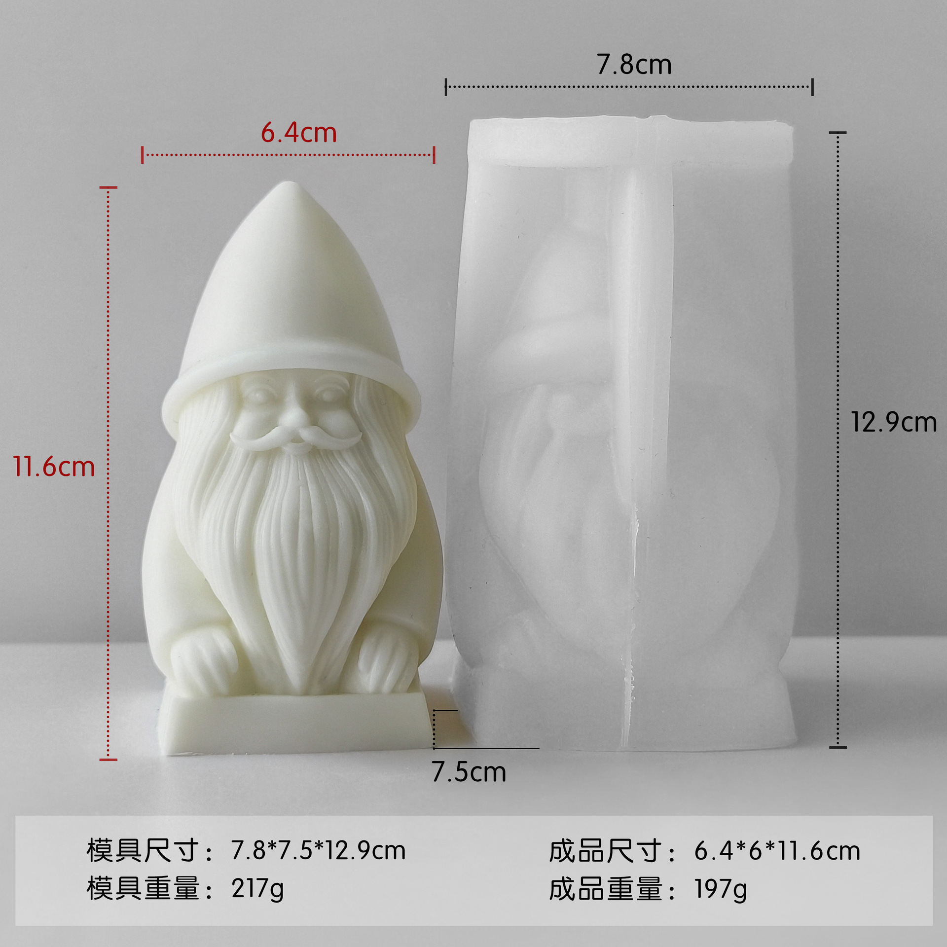 Jiahui Santa Banana molde de frita de Navidad adornos de banda magnética DIY aromático hecho a mano