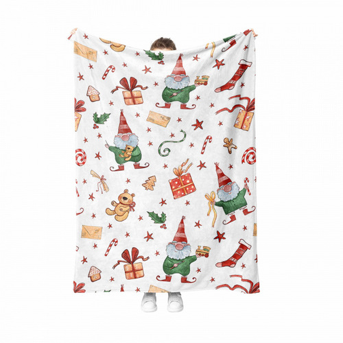 Temu Amazon Christmas Throw Blanket Winter Thick Comfortable Soft Fleece Blanket Cover Bed Sheet
