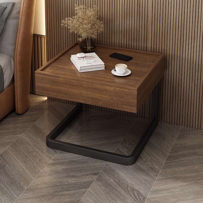 Mesita de noche, estante de reemplazo, artefacto, lujo ligero, sentido de alta gama, diseño pequeño, gabinete de almacenamiento de hotel creativo de nicho