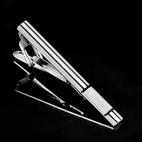 Business Men Simple Arc Line Enamel Tie Clip, Ideal Gift for Festivals, Perfect Suit Tie Clip